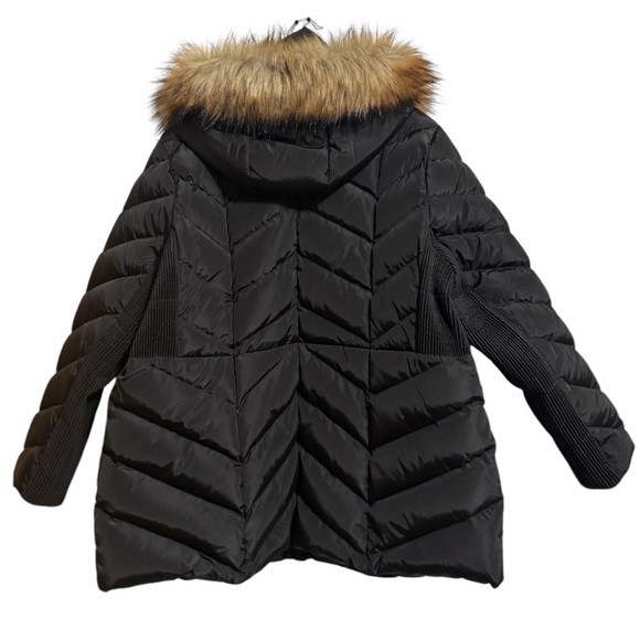 Michael Kors Black hooded Puffer down Jacket 2x - Picture 3 of 8
